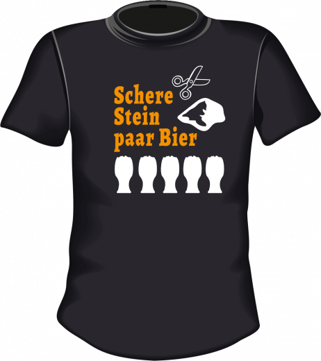 Schere Stein paar Bier