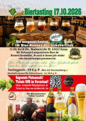 Tasting 17.10.2026 Die ausgezeichneten Weiherer Biere